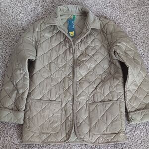 United Colors Of Benetton Kids Quilted Jacket in Khaki